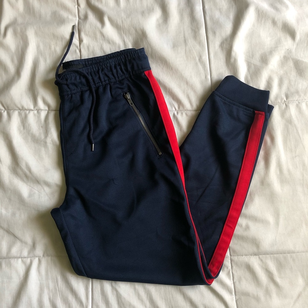 Brooklyn Cloth. Joggers Navy/Red Size - M